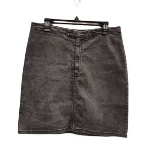 Vintage Calvin Klein Jeans Light Acid Wash Black Denim Mini Skirt